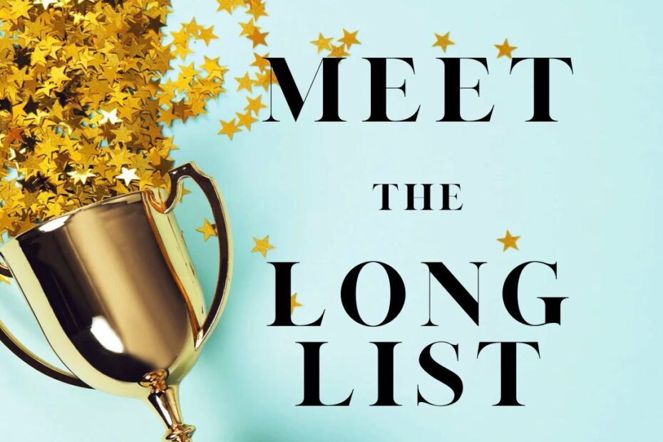 Meet the 2024 Longlist (image is of gold trophy with stars spilling out of it)